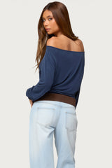 Nannie Off Shoulder Oversized Top