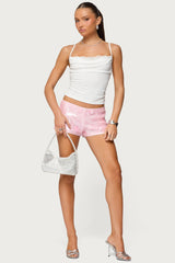 Bobbie Layered Lace Cowl Neck Top