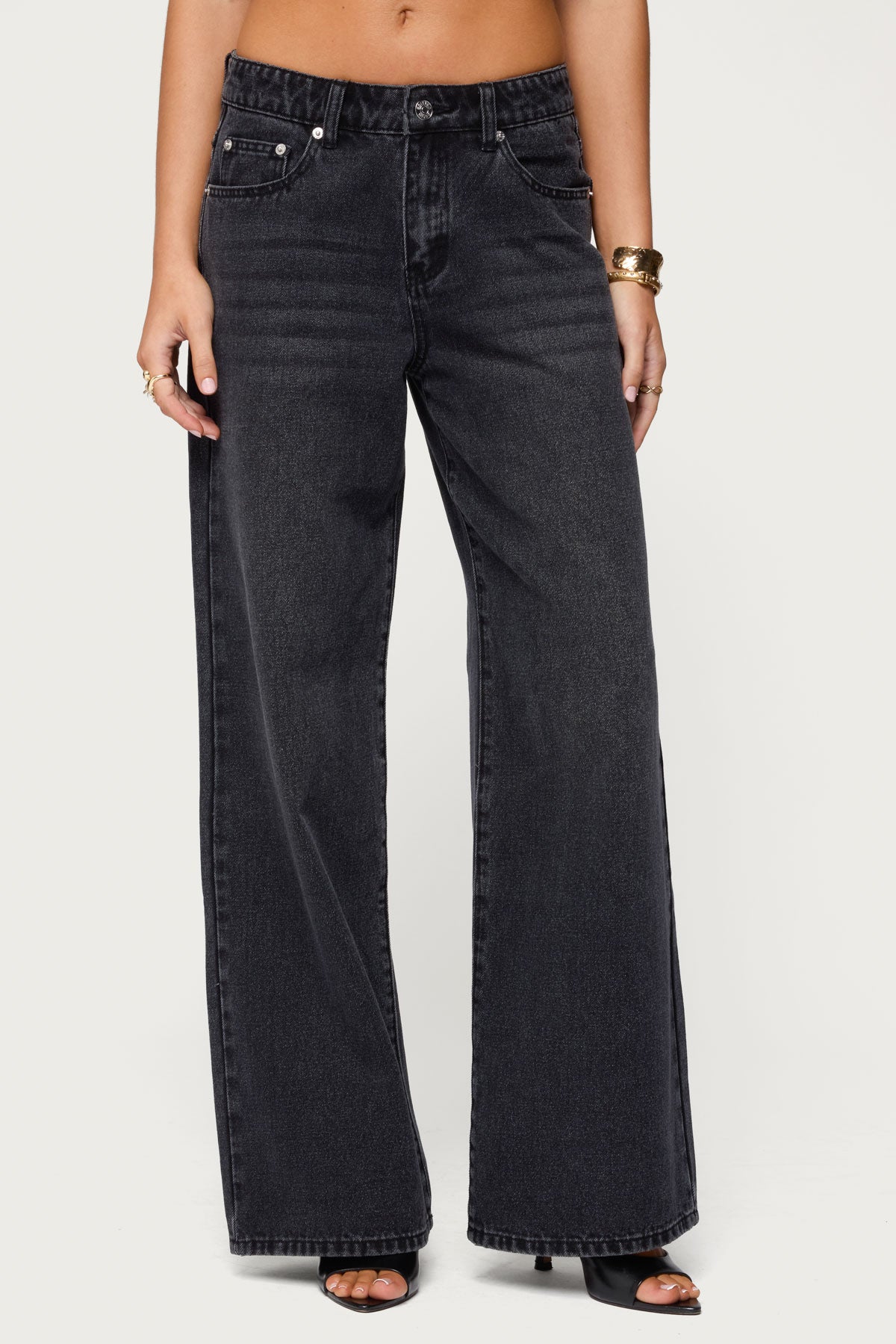 Ery Wide Leg Mid Rise Jeans