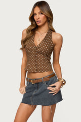 Twyla Polka Dot Halter Top