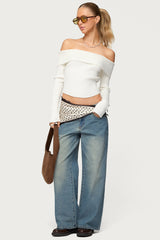Petite Magda Low Rise Acid Wash Jeans