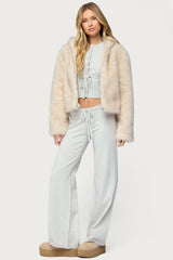Beyonca Hooded Faux Fur Jacket