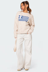 Greece Oversized Chunky Knit Sweater