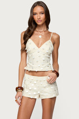 Arielle Iridescent Backless Top