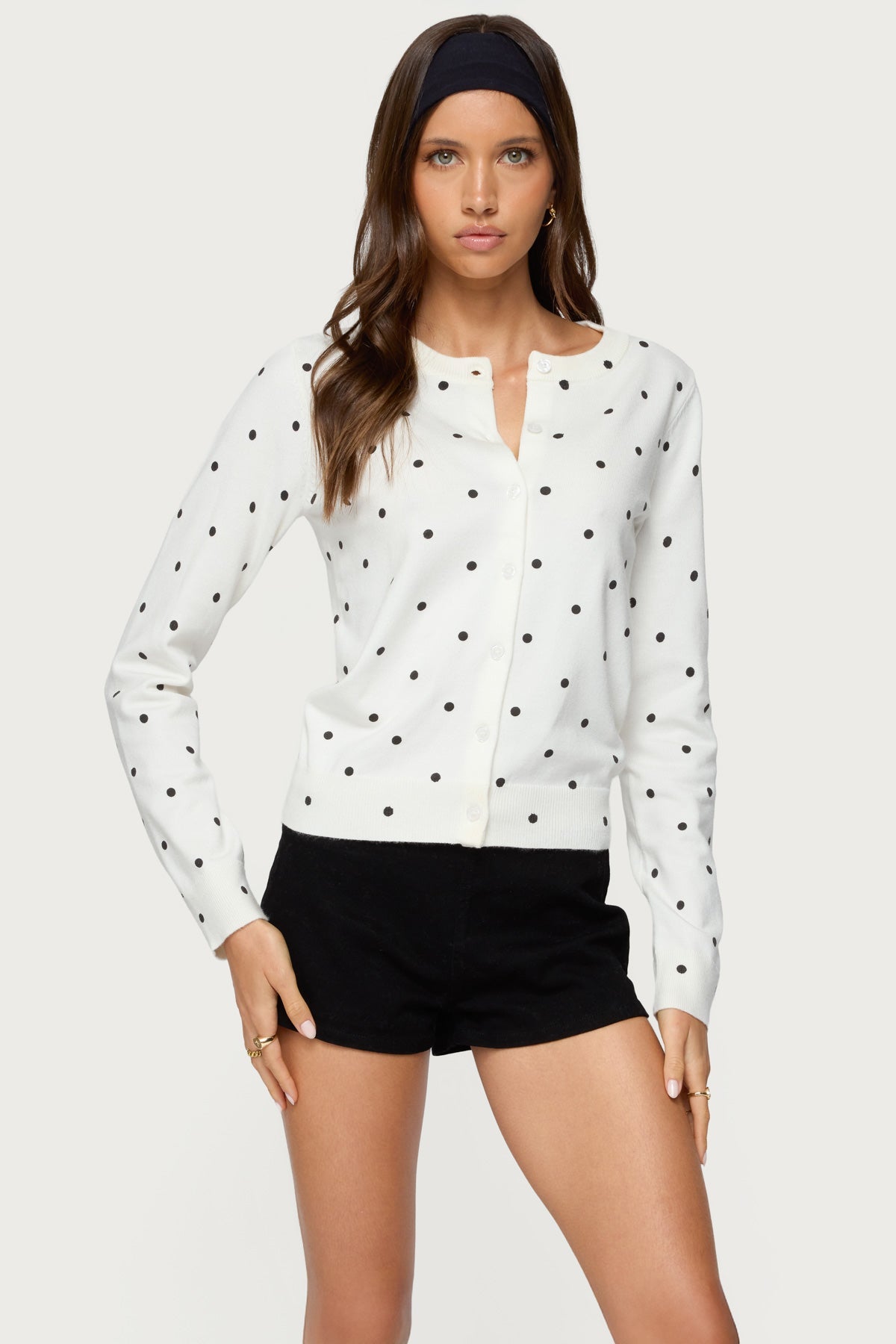 Shea Polka Dot Knitted Cardigan