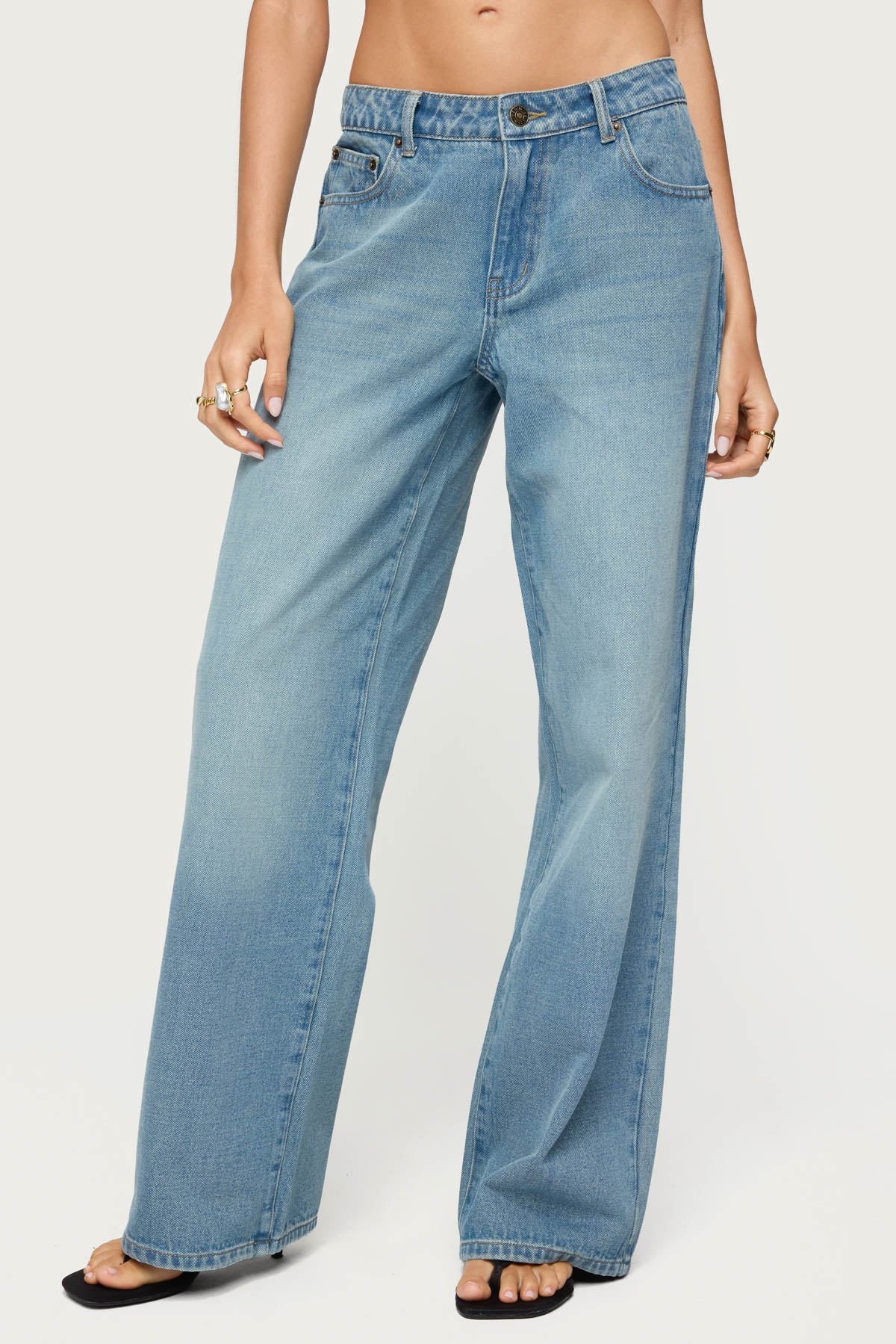 Raelynn Washed Low Rise Jeans