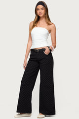 Misha Polka Dot Baggy Low Jeans