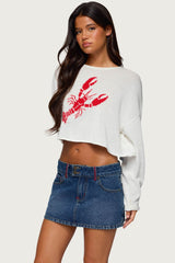 Lobster Babe Oversized Knit Top