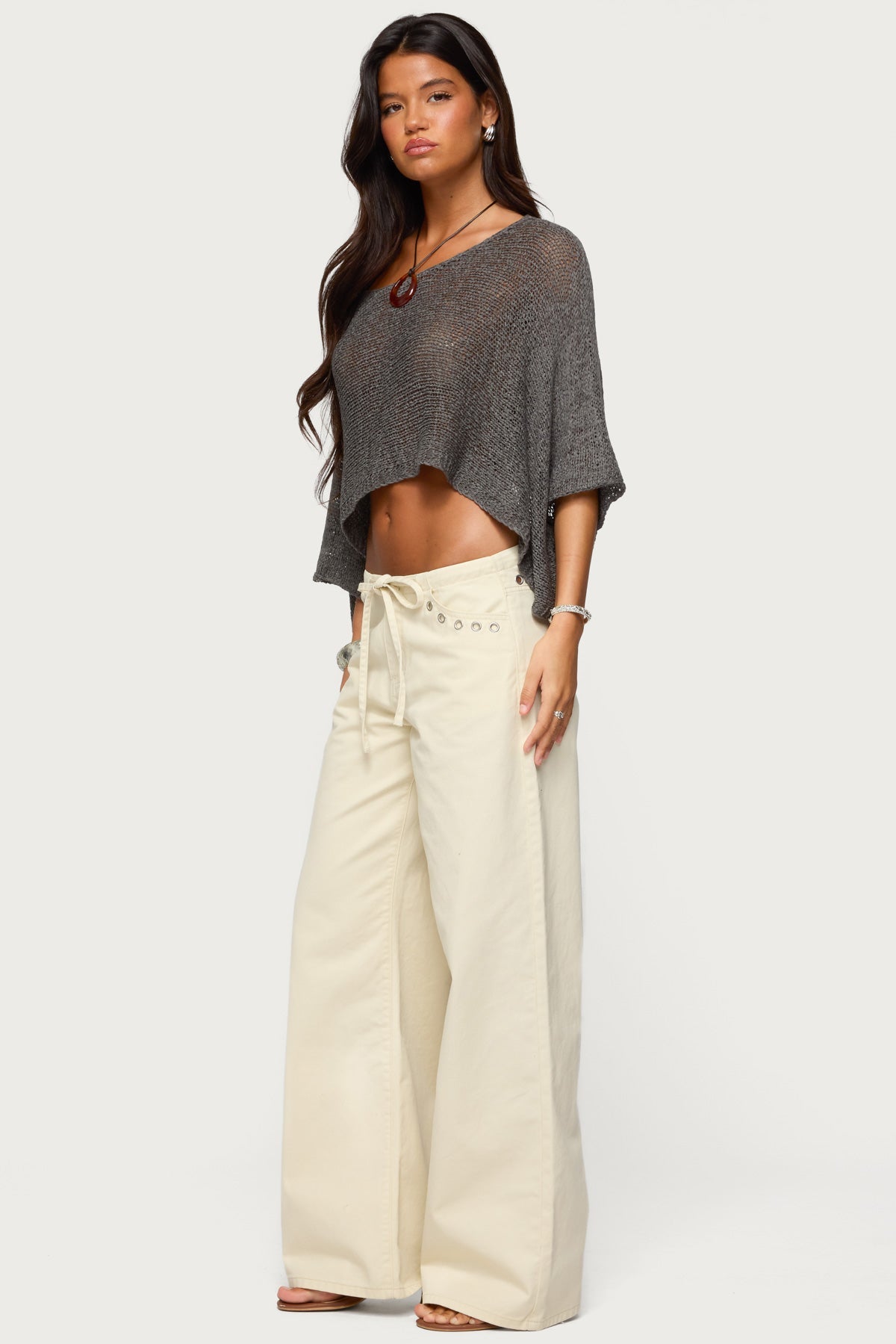 Laline Oversized Knit Crop Top