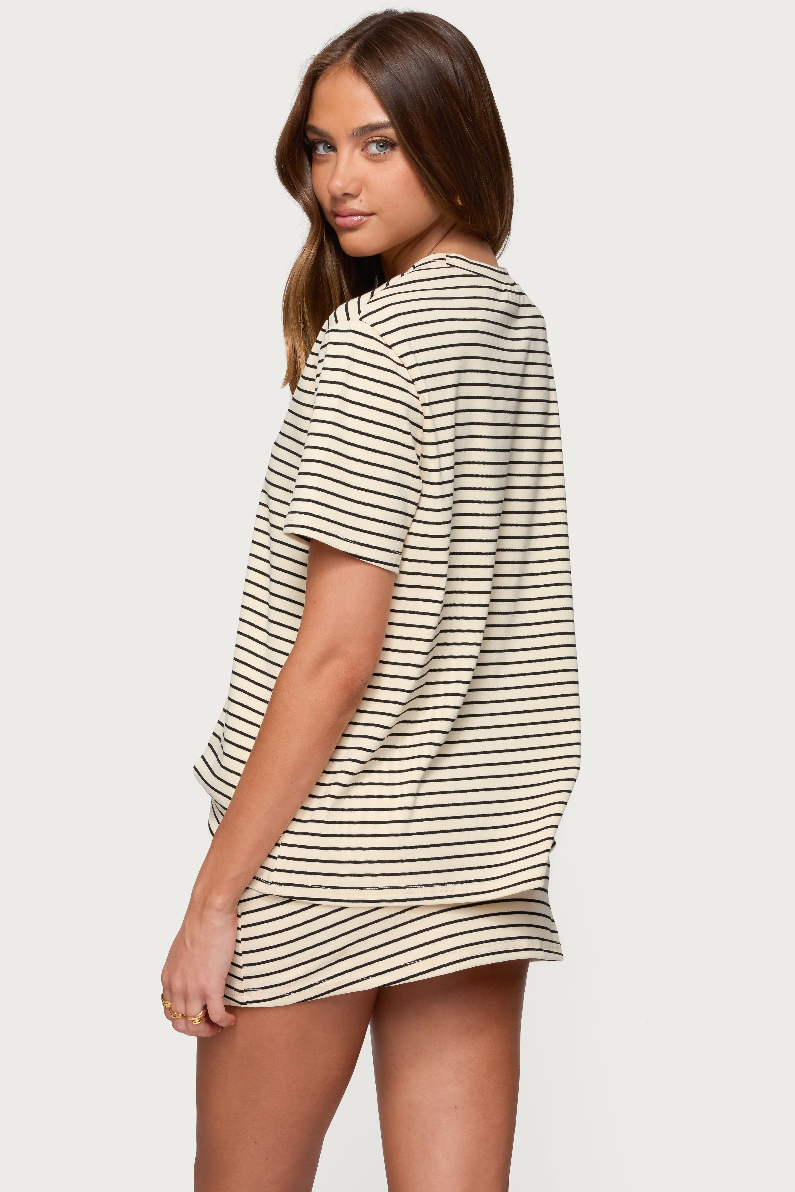Brena Striped Oversized T Shirt