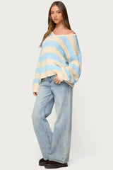 Tracie Striped Oversized Sweater