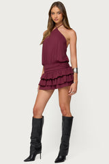 Fontella Ruffled Halter Neck Romper