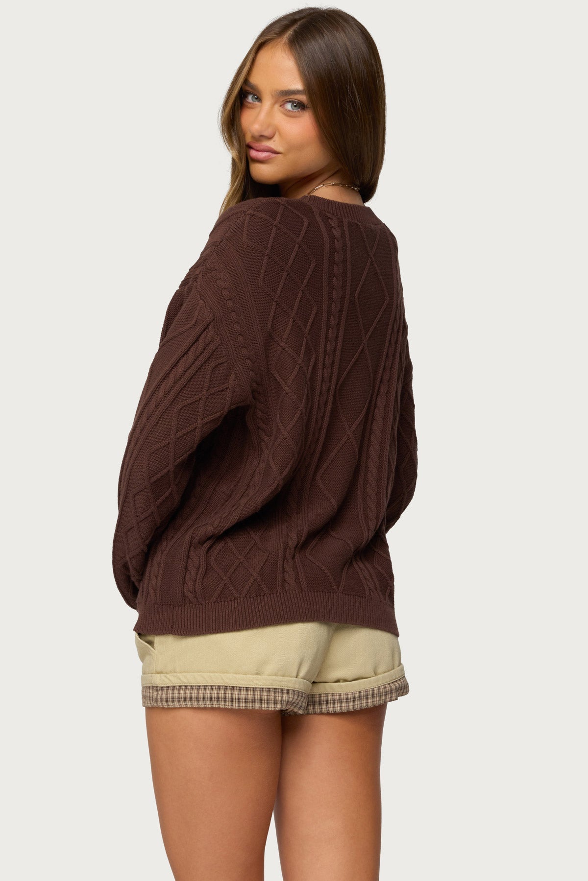 Jessy Cable Knit Oversized Sweater