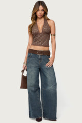 Santi Low Rise Wide Leg Jeans