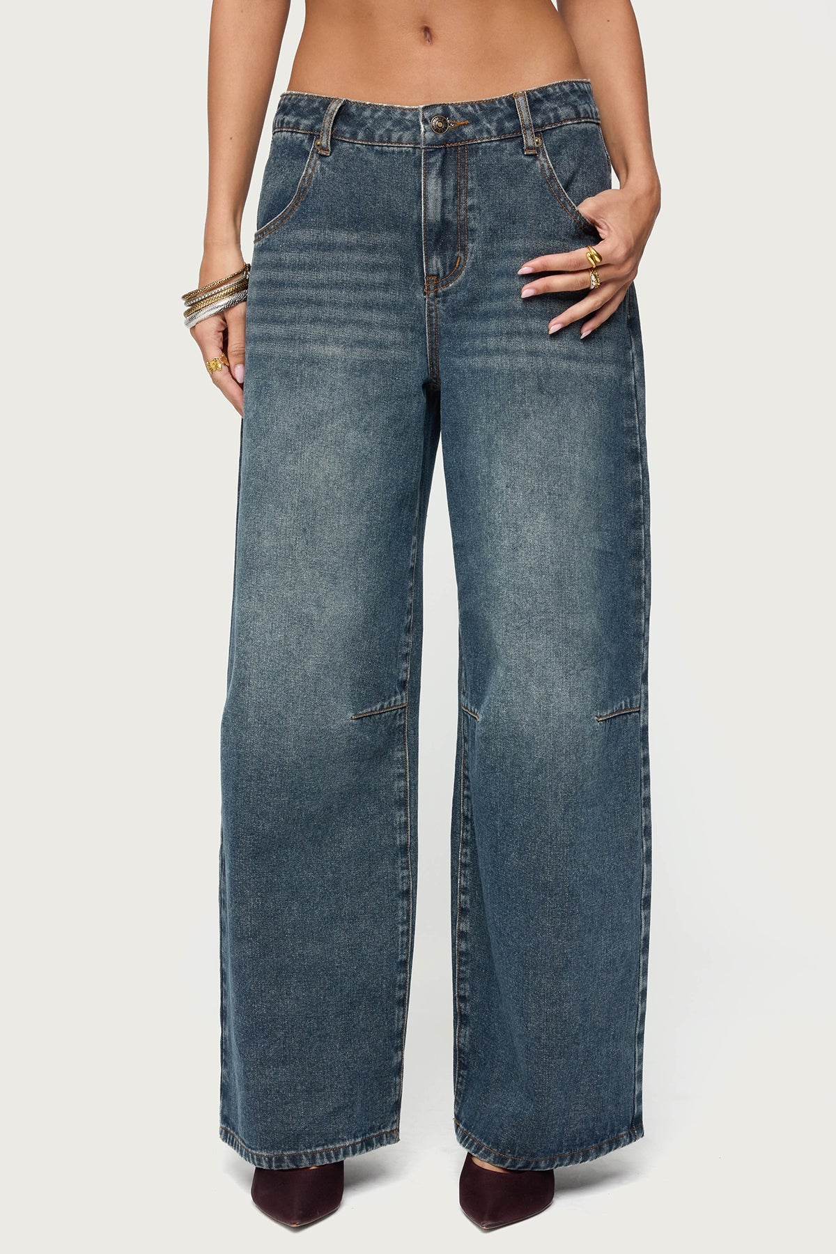 Santi Low Rise Wide Leg Jeans