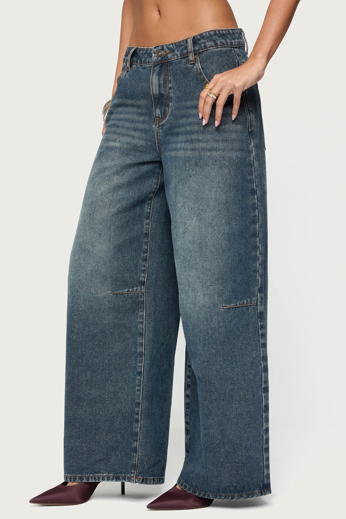Santi Low Rise Wide Leg Jeans
