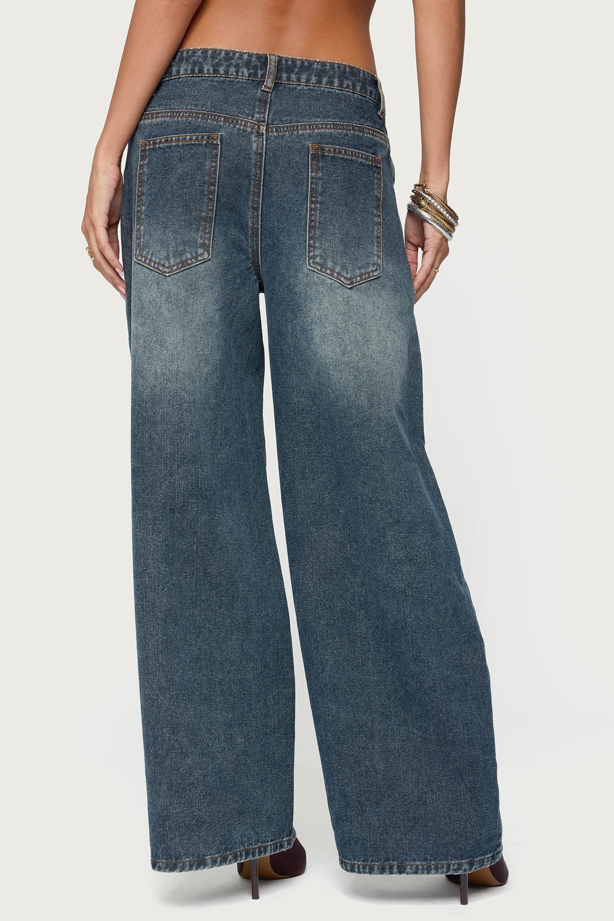 Santi Low Rise Wide Leg Jeans