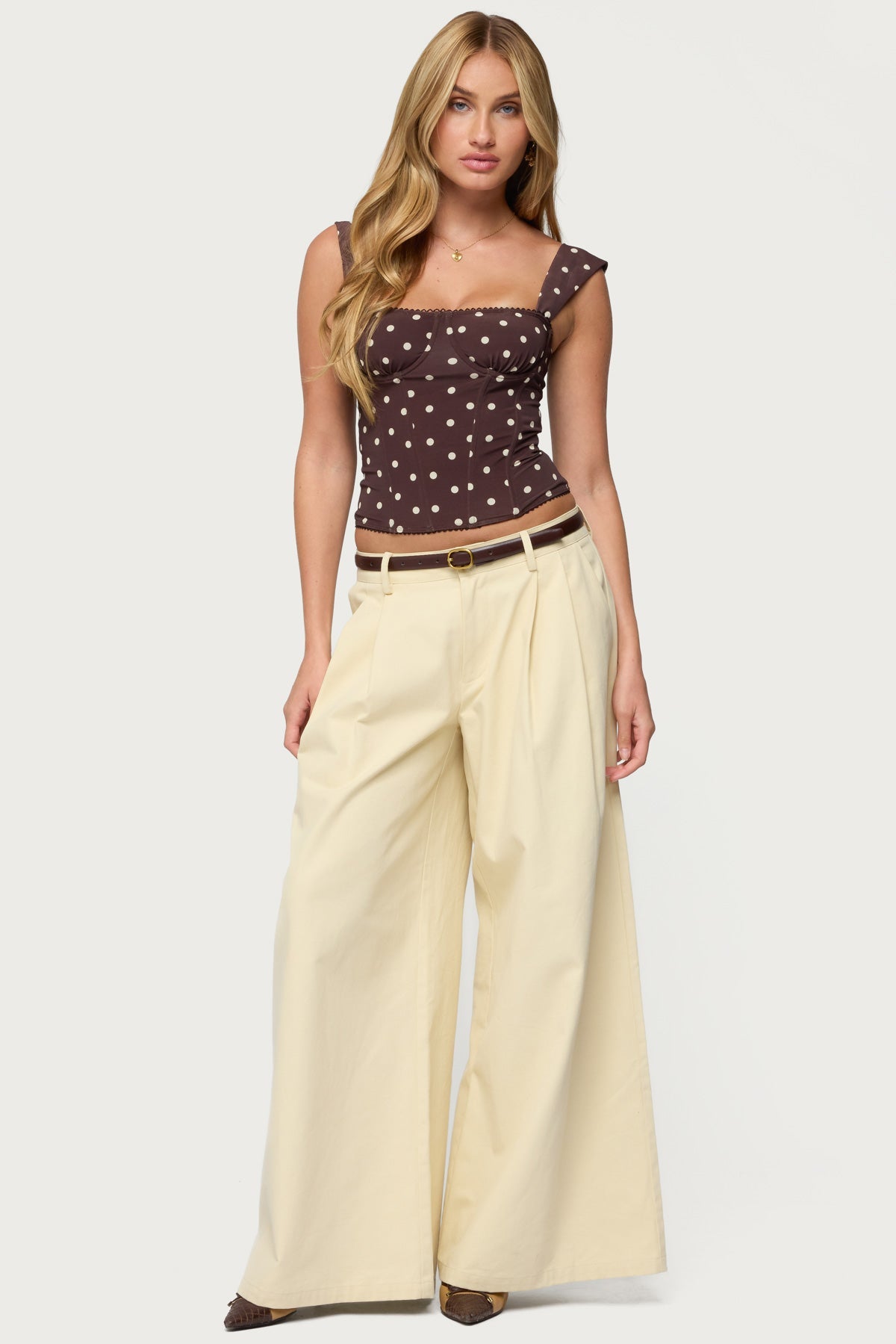 Marcella Wide Strap Mesh Corset