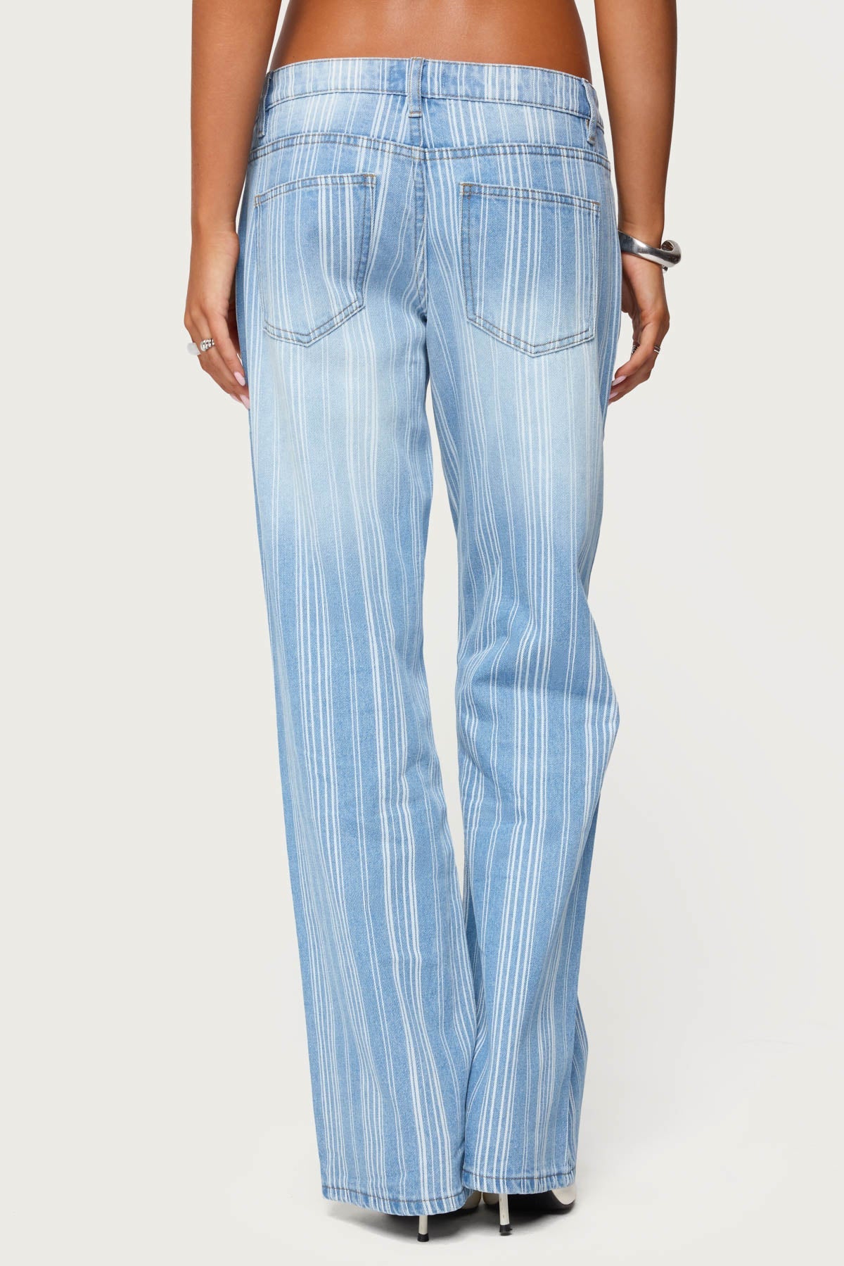 Tera Striped Low Rise Jeans