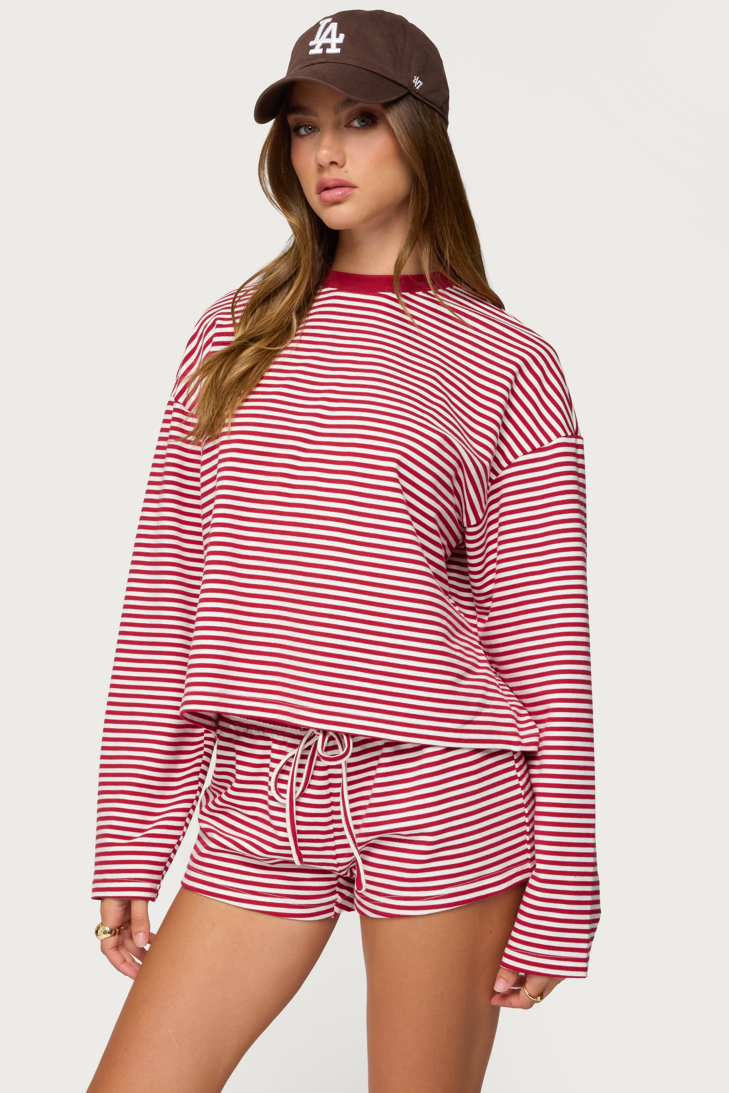 Jainee Striped Long Sleeve T Shirt