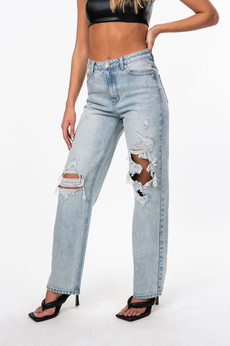 Wide Or Die Ripped Jeans